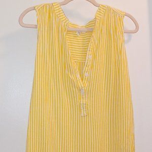 SUMMER & SPRING YELLOW PIN STRIPE BLOUSE